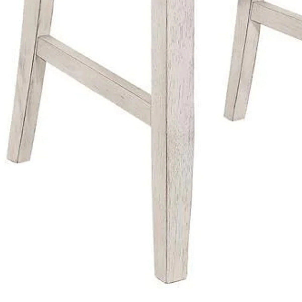 18 Inch Set of 2 Slatted Back Antique White Wood Dining Chair W718