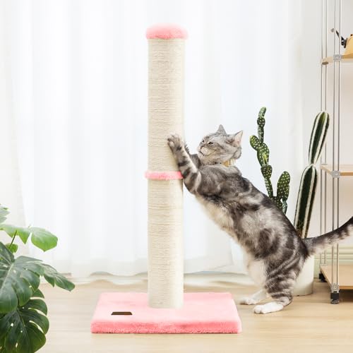 34 Inch Natural Sisal Cat Scratching Post L5502