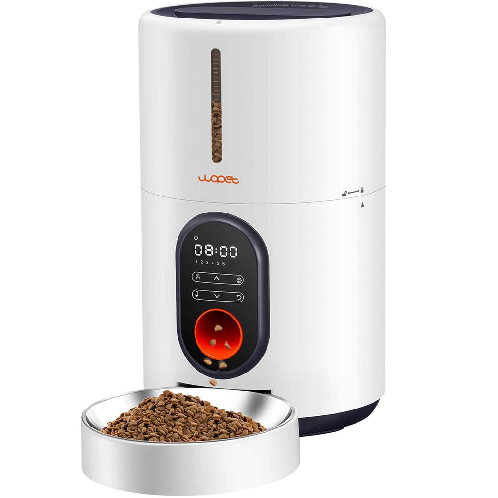 Automatic Dog Feeders Pet Feeder Cat Food Dispenser with Stainless Steel Bowl F80149