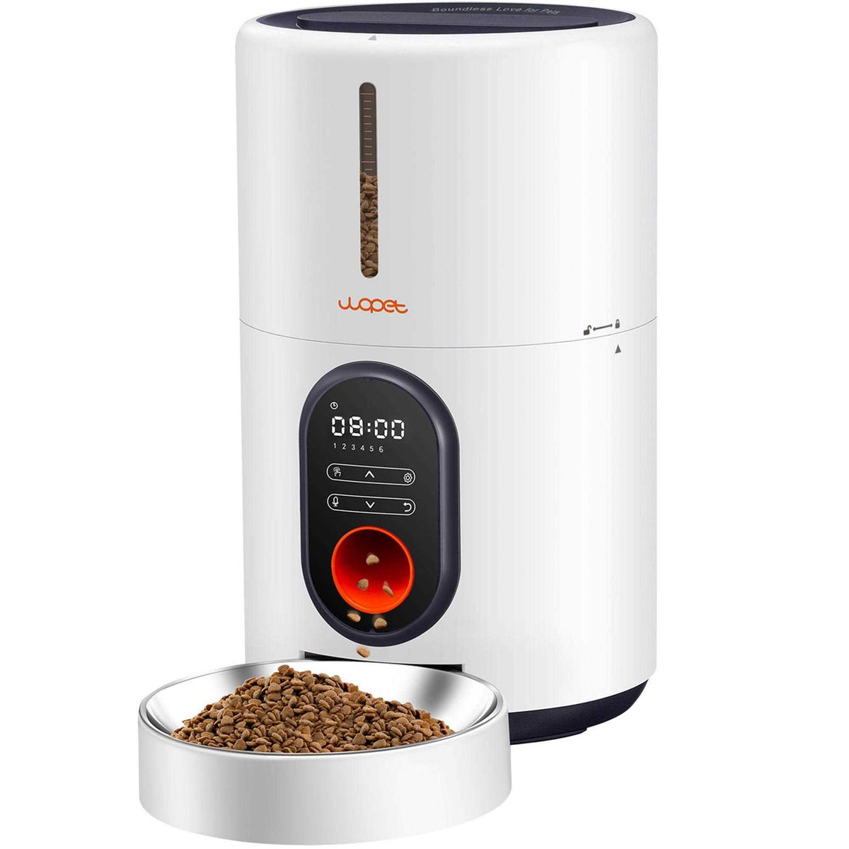 Automatic Dog Feeders Pet Feeder Cat Food Dispenser with Stainless Steel Bowl F80149