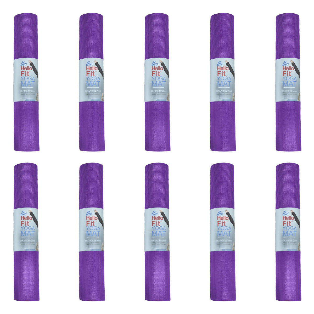 10-Pack Non-Slip Yoga Mats L999