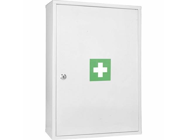 White Key Lock Wall Mount Security Cabinet J320