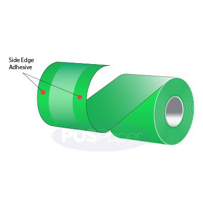 3 1/8 in x 160 ft Sticky Thermal Paper, 24 Rolls/Case Z415