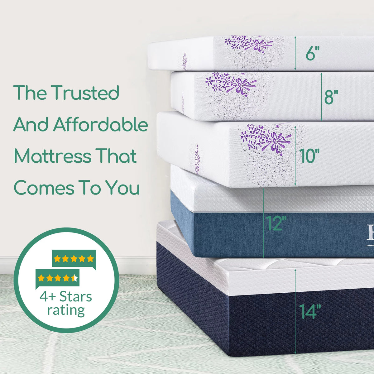 6 inch Gel Memory Foam Twin Mattress Y57747