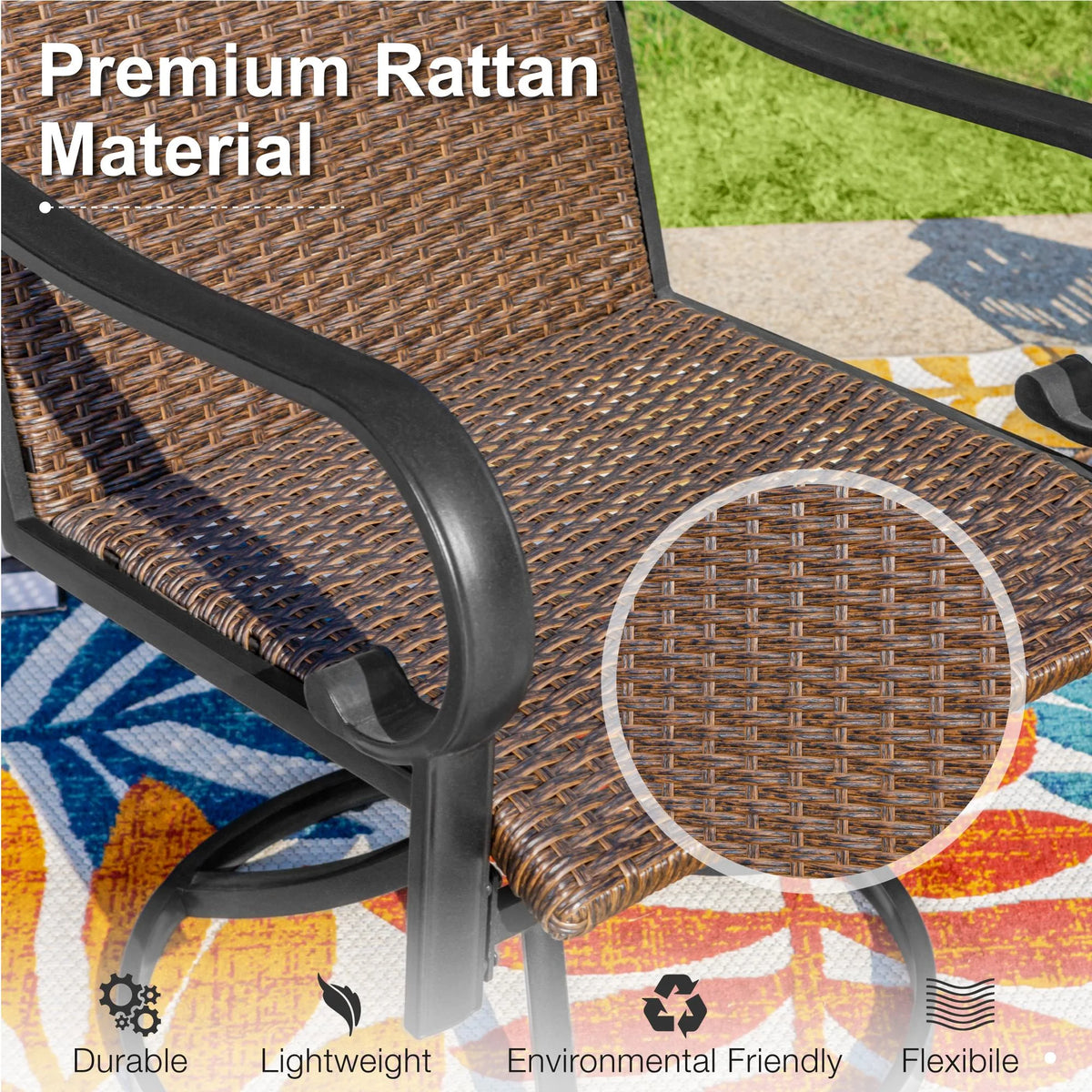 7 Pieces Wicker Rattan Patio Dining Set M8588