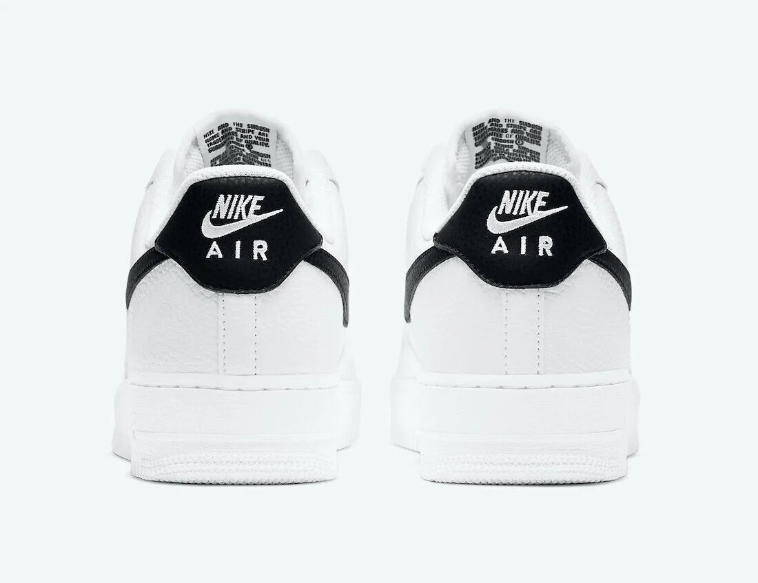 White Black Leather Sneaker Shoes Z6918