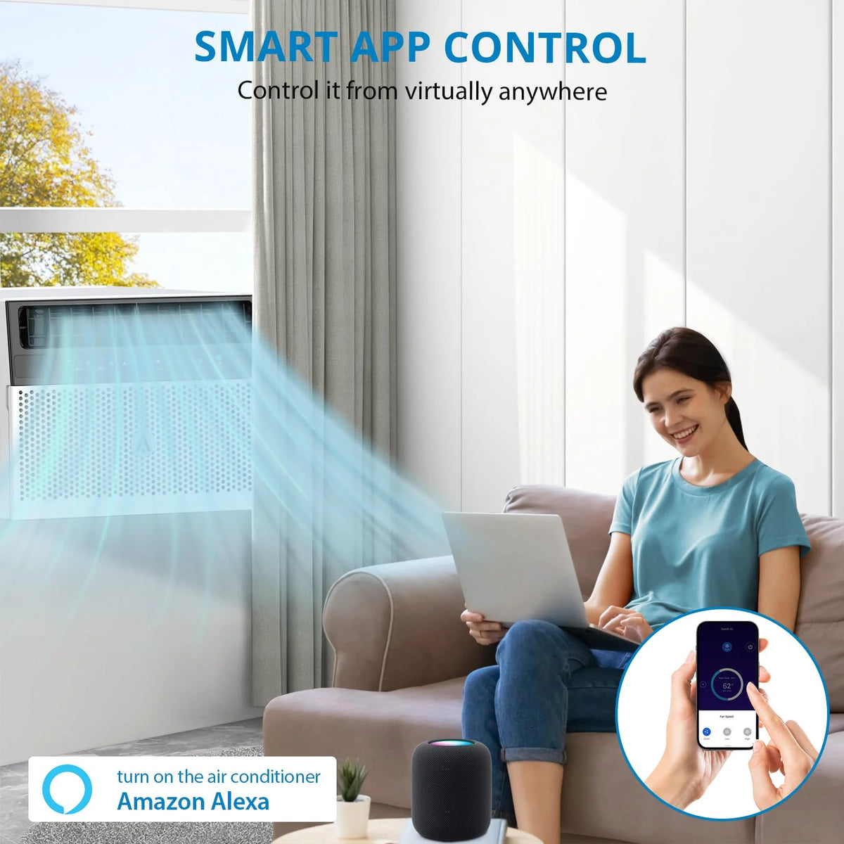 8000 BTU Window Air Conditioner with Remote Control L5806