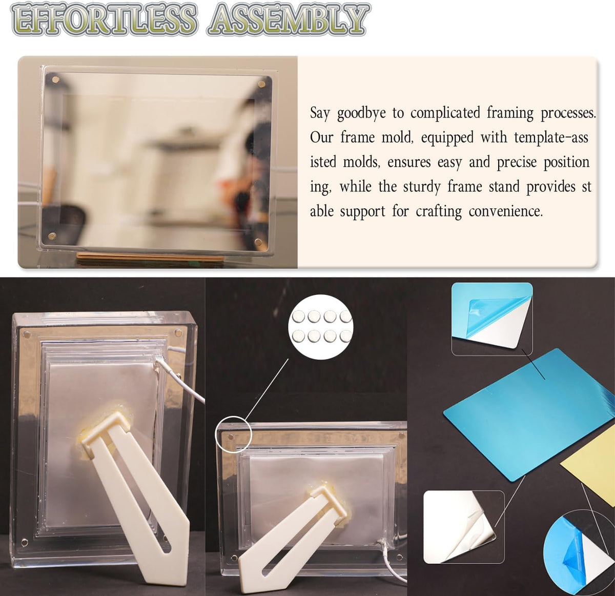 19 pcs Luminous Photo Frame Silicone Mold Set N565948