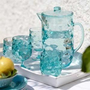 Turquoise 6pcs Water Glass Y7876