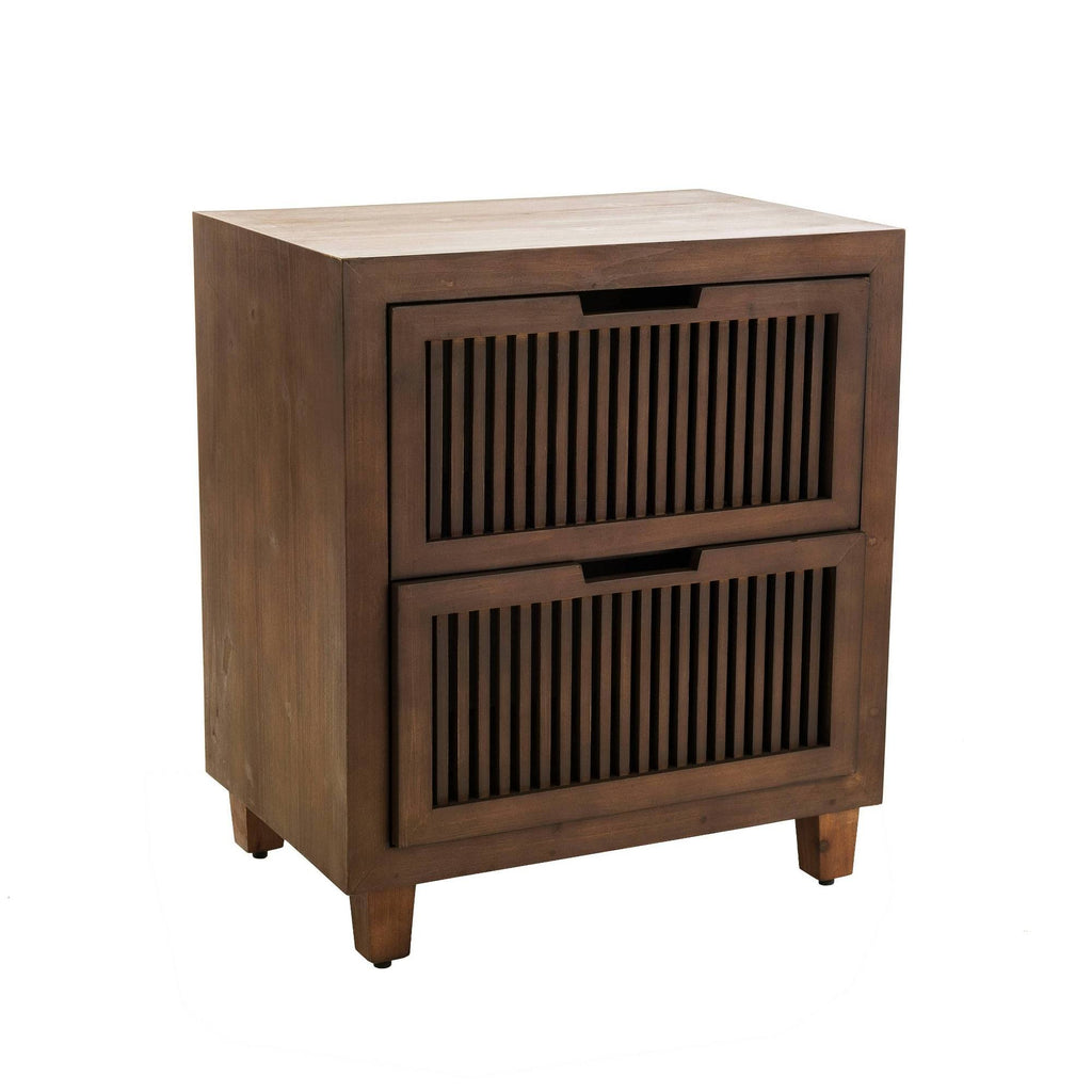 2 Drawer Cabinet Brown E7144