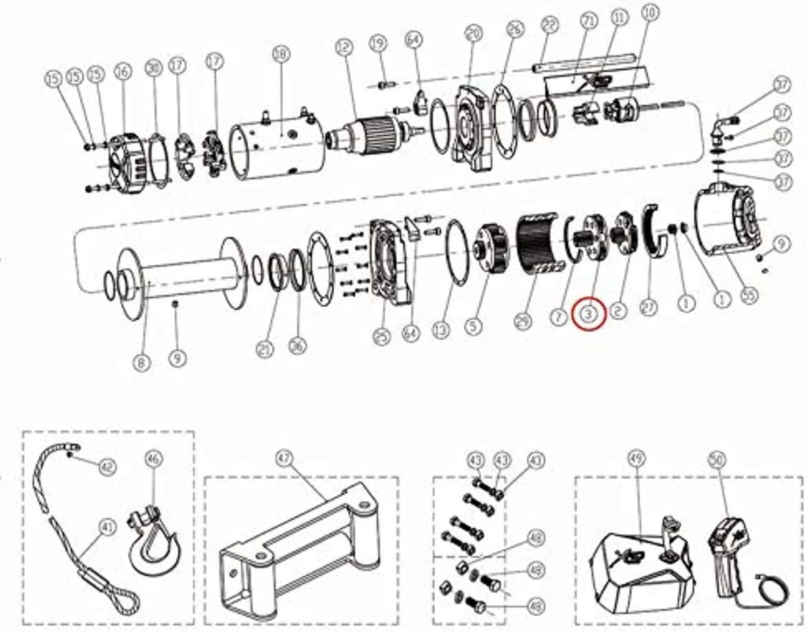 Winch Intermediate Gear Carrier Assembly Z141