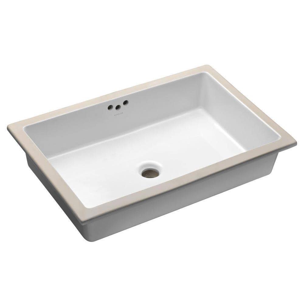 Undermount Bathroom Sink with Glazed Underside Y771