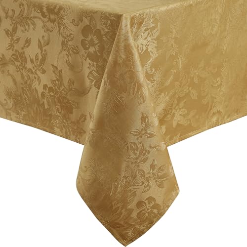 Jacquard Holiday Table Runner 13" x 70" Gold T219