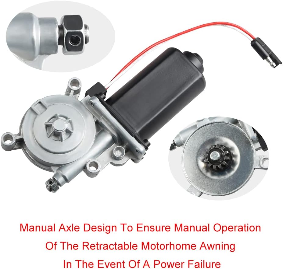 RV Awning Motor Replacement 12-Volt DC 75-RPM Pack of 2 Q833987