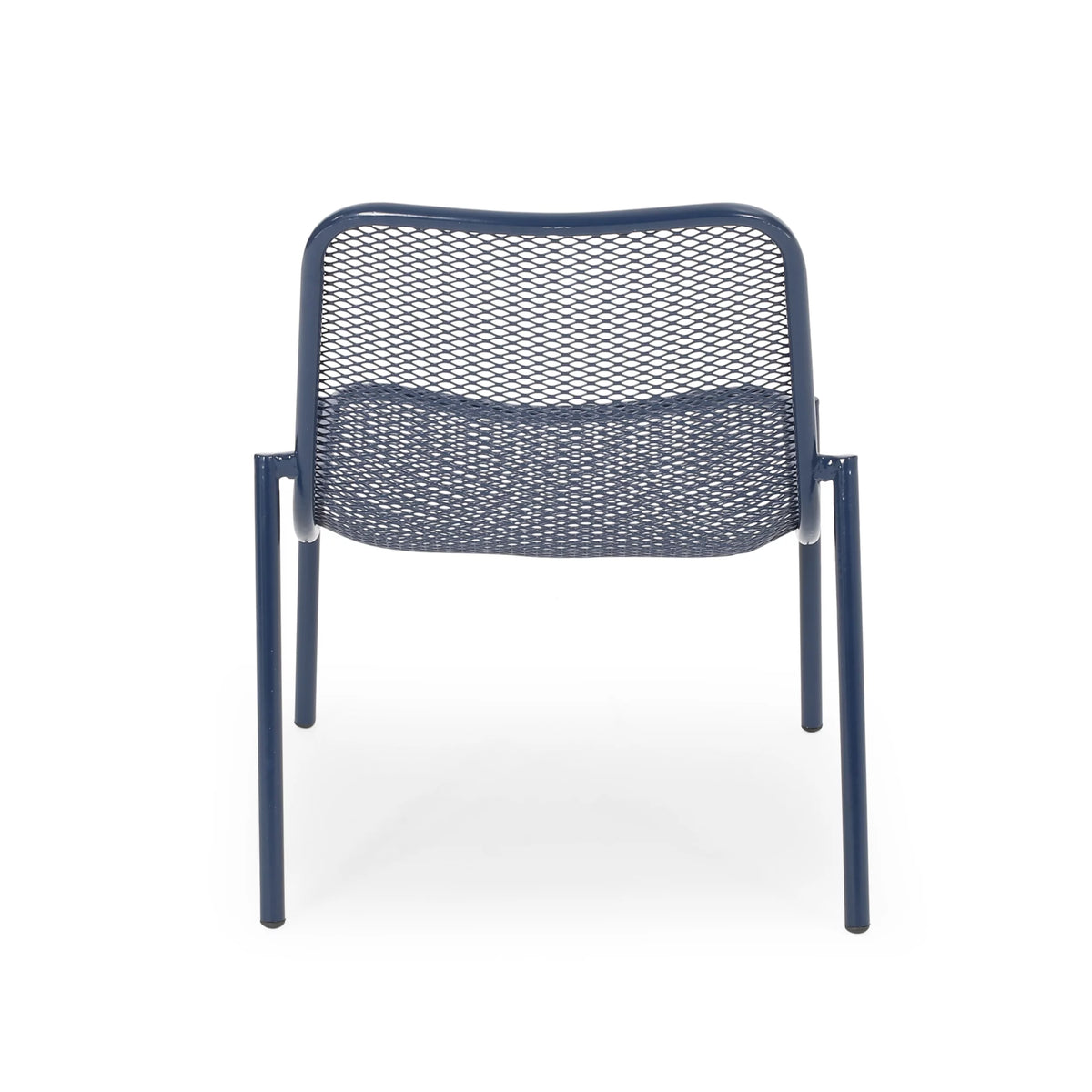Matte Navy Blue Outdoor Dining Chair Set of 2 I349
