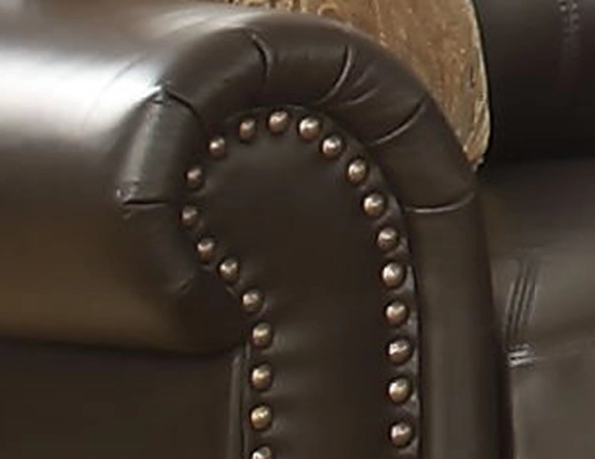 Brown Leather Gel Sofa P8272