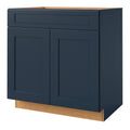 Navy Square Door Sink Base Cabinet T409