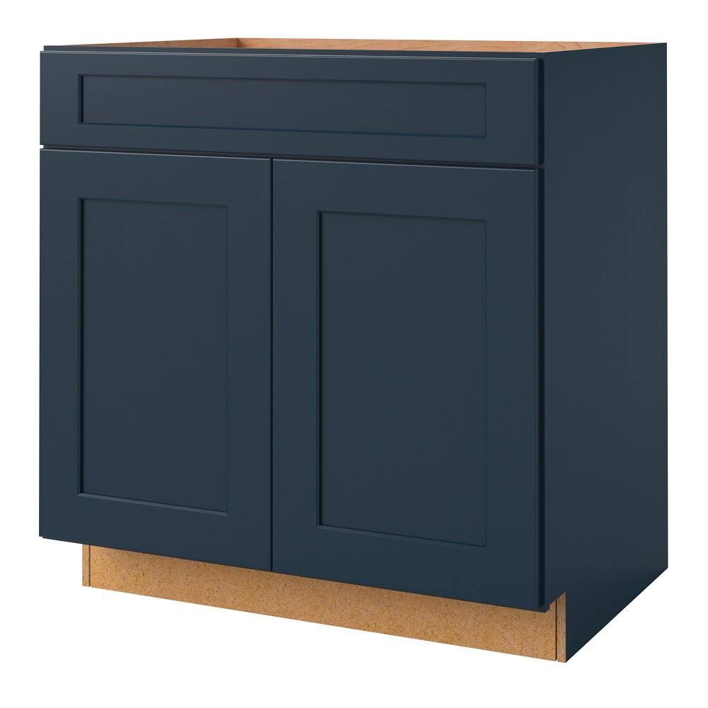 Navy Square Door Sink Base Cabinet T409