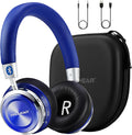 Kids Bluetooth Active Noise Cancelling Headphones with Safe 85dB Volume Limit, Over Ear Headset with Microphone (Blue) C377366