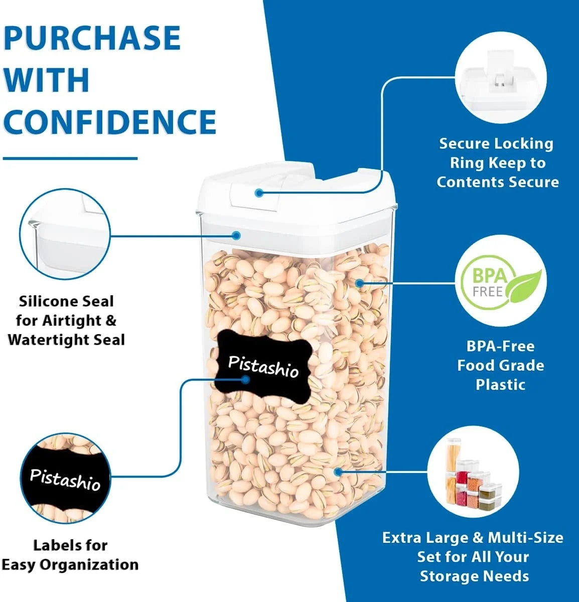 12pcs Airtight Food Storage Containers Set D252