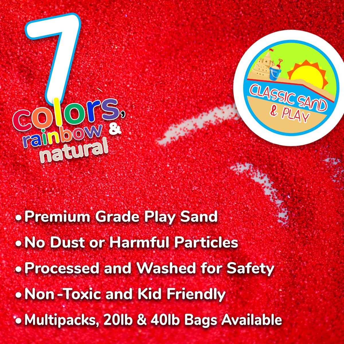 Red Colored Play Sand, 5 lb. Bag V893156