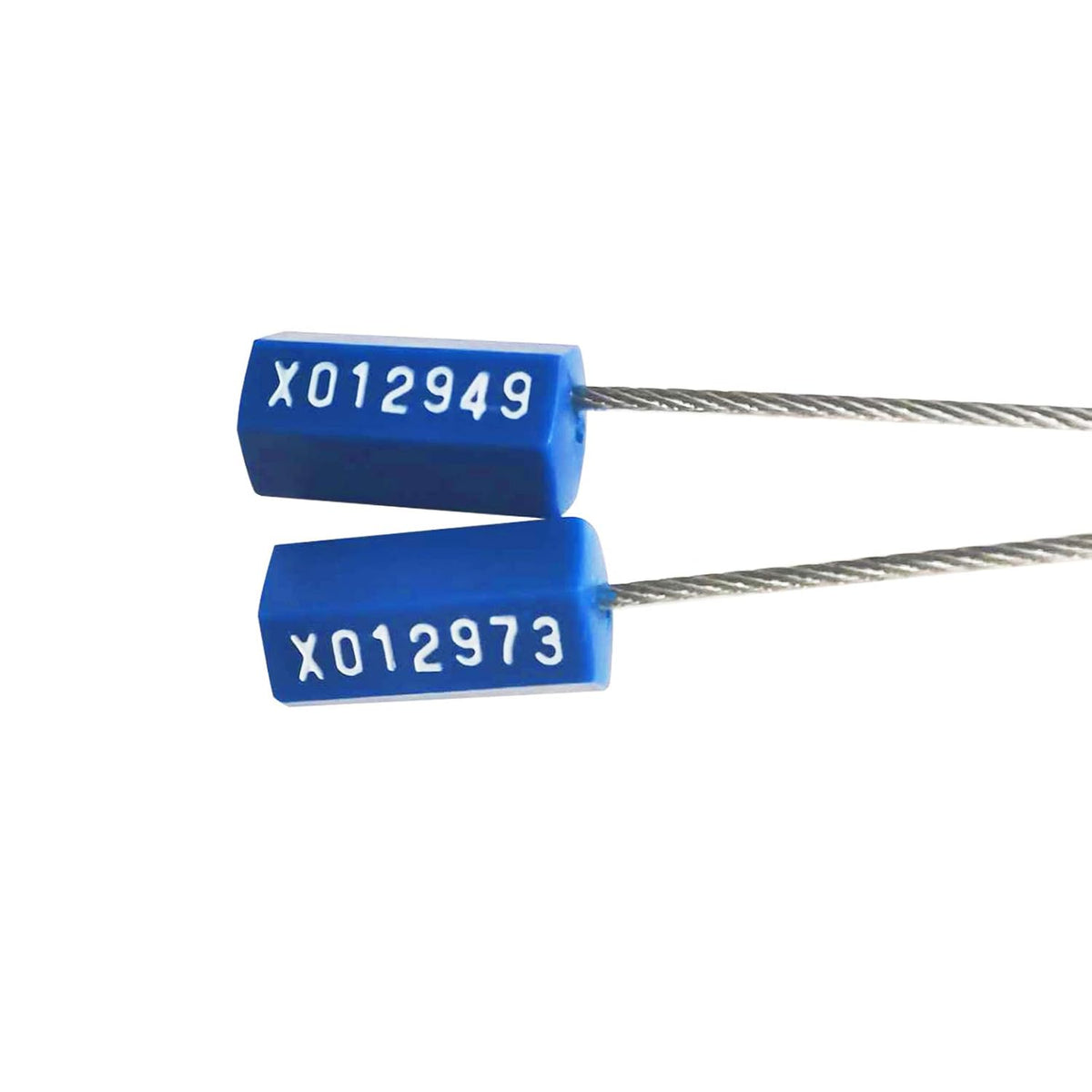 100PCS Steel Security Cable Seals Numbered Tamper Proof Tags 320mm Blue Pack of 2 L8472