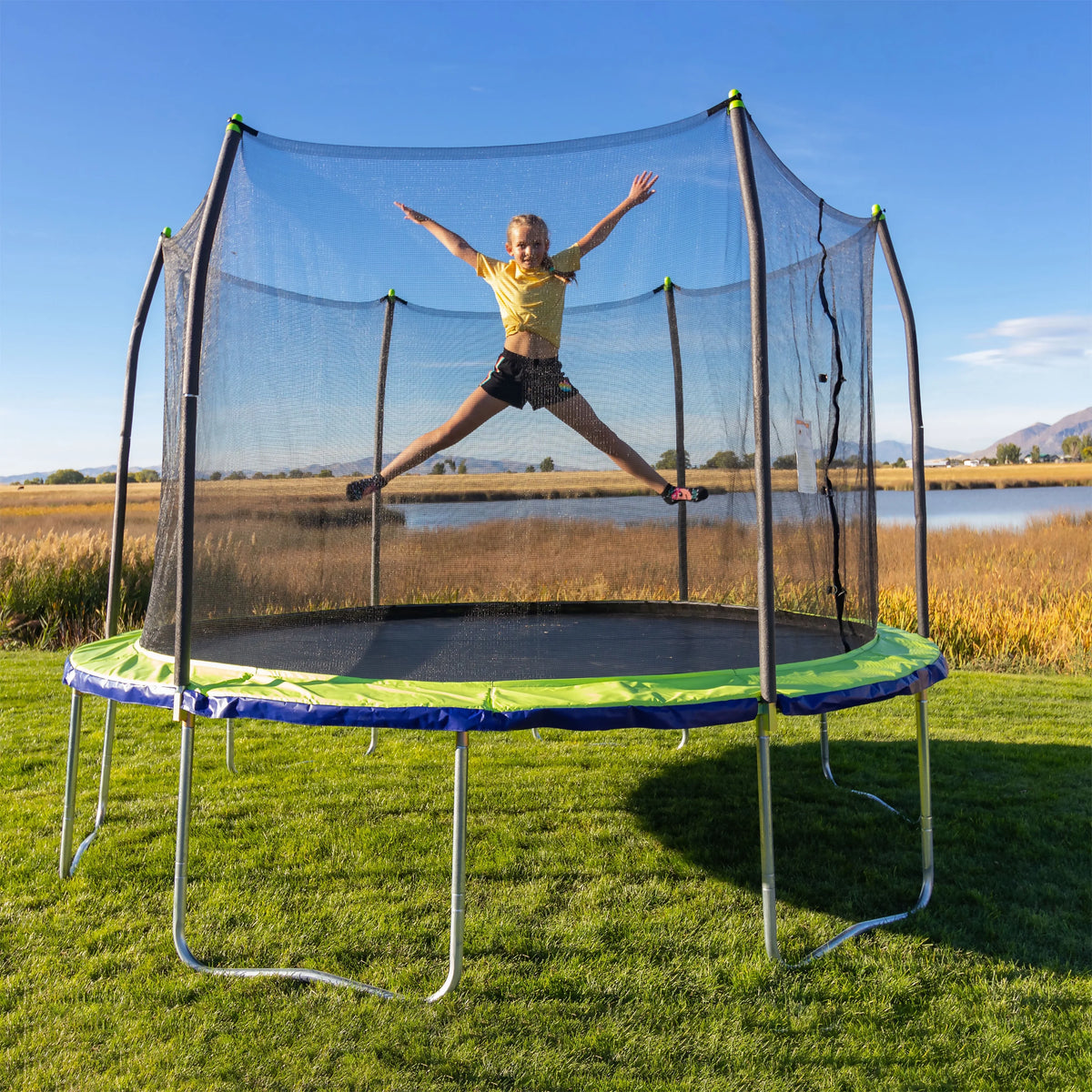 12-Foot Trampoline with Lighted Spring Pad F747