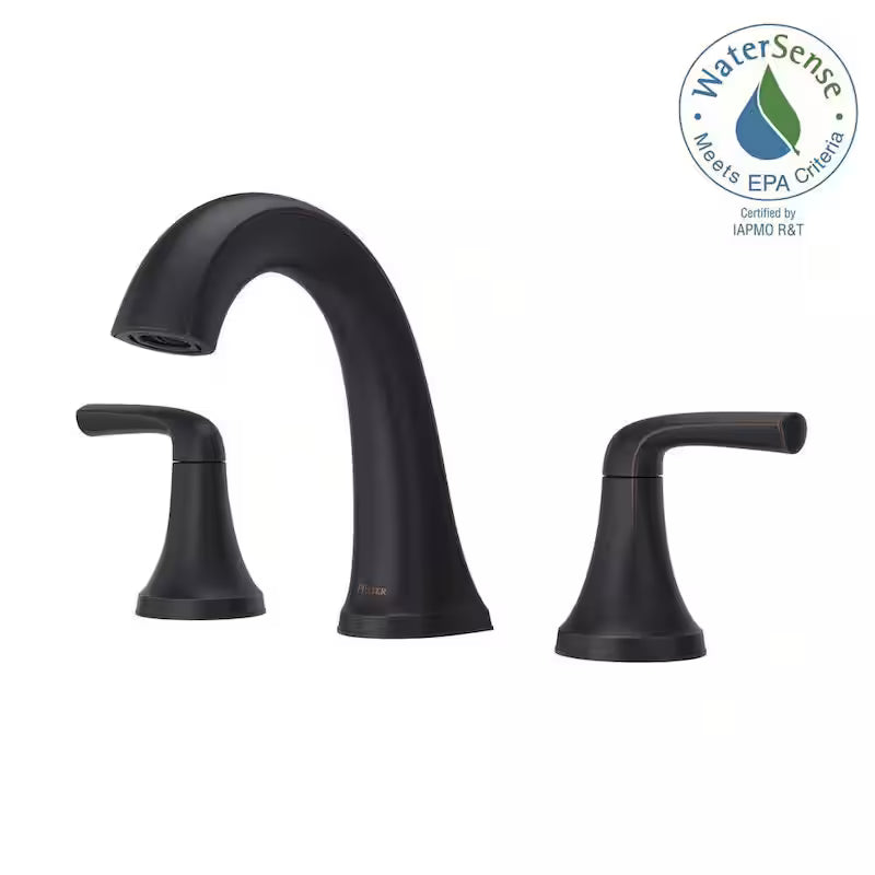 8 in. Widespread Double Handle Bathroom Faucet in Tuscan Bronze (2-Pack) Q130711