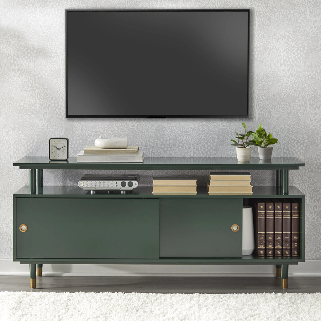 Green Painted Wood TV Stand D387740