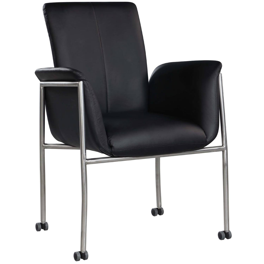 Black Arm Chair with Casters G9319