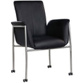 Black Arm Chair with Casters G9319