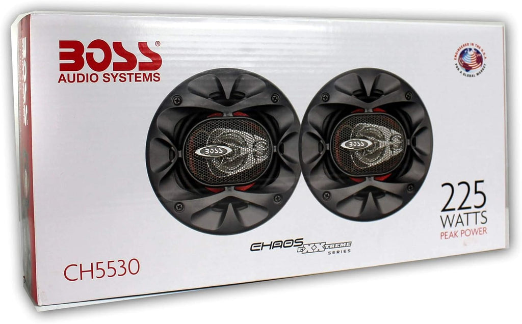 5.25" 3-Way 225W Car Audio Coaxial Speakers, Red (16 Pack) T756741