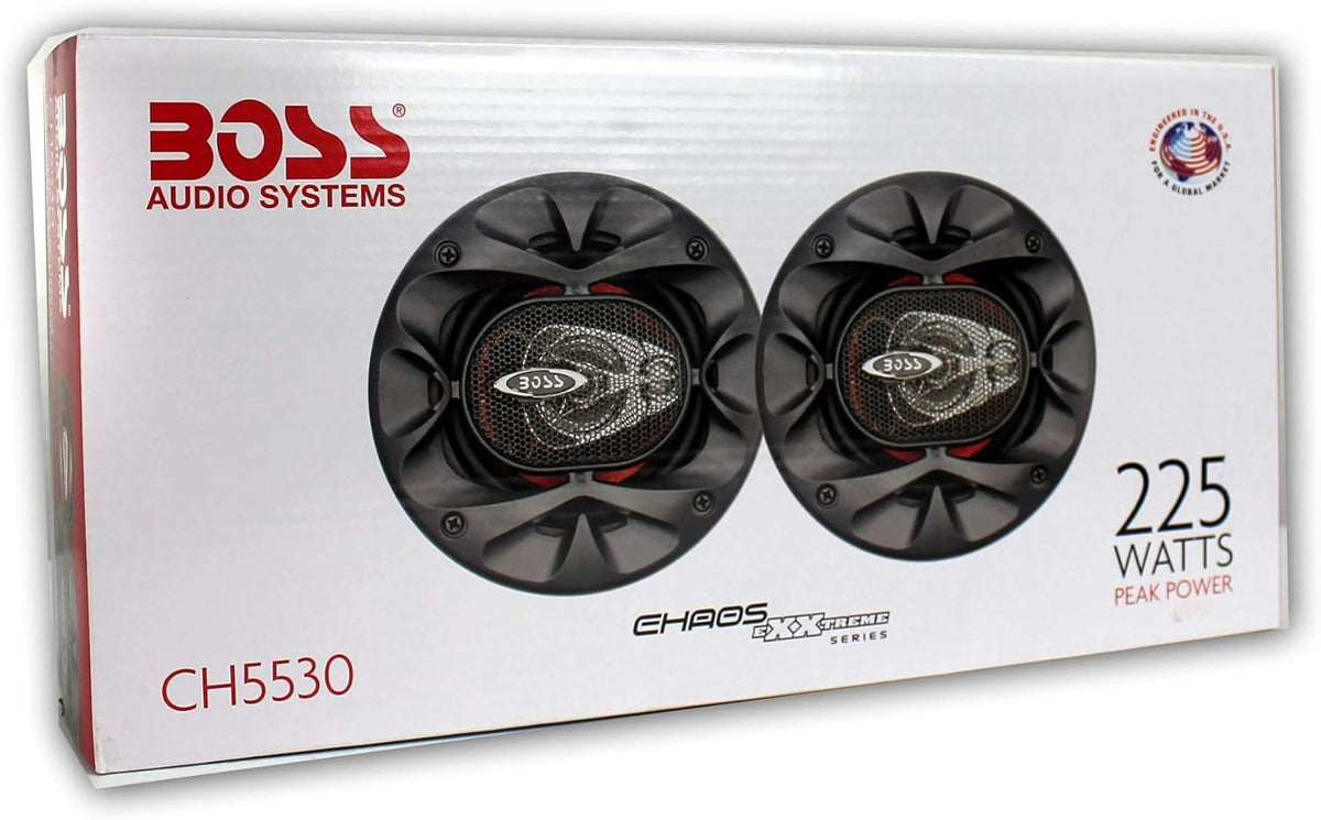 5.25" 3-Way 225W Car Audio Coaxial Speakers, Red (16 Pack) T756741