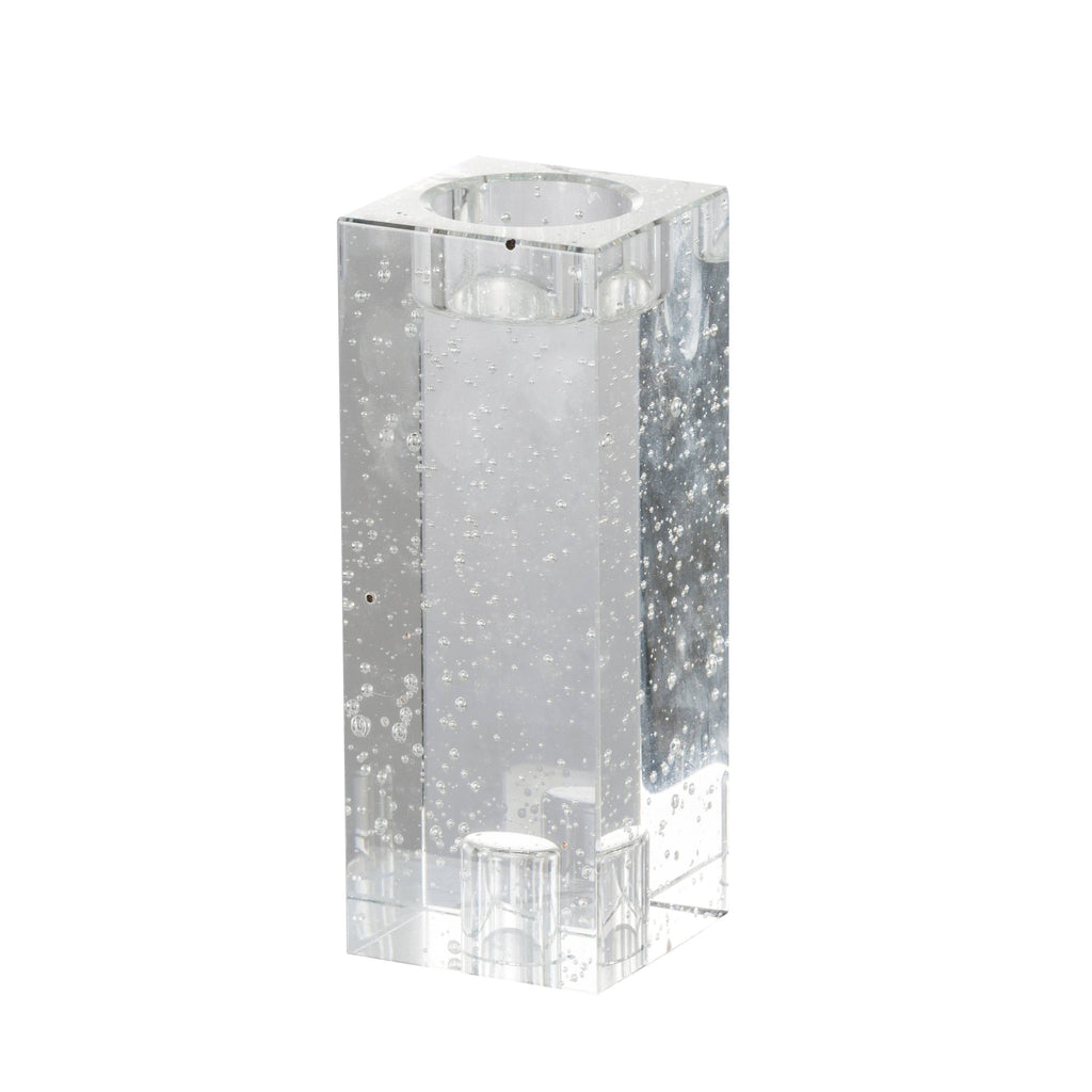 Clear 6-Inch Glass Candle Holder V8274