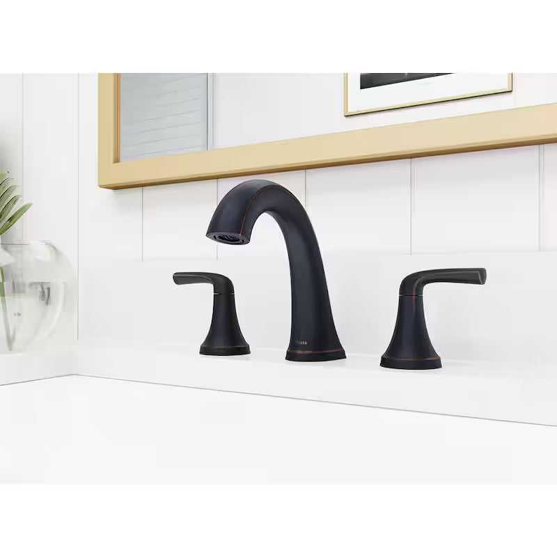 8 in. Widespread Double Handle Bathroom Faucet in Tuscan Bronze (2-Pack) Q130711