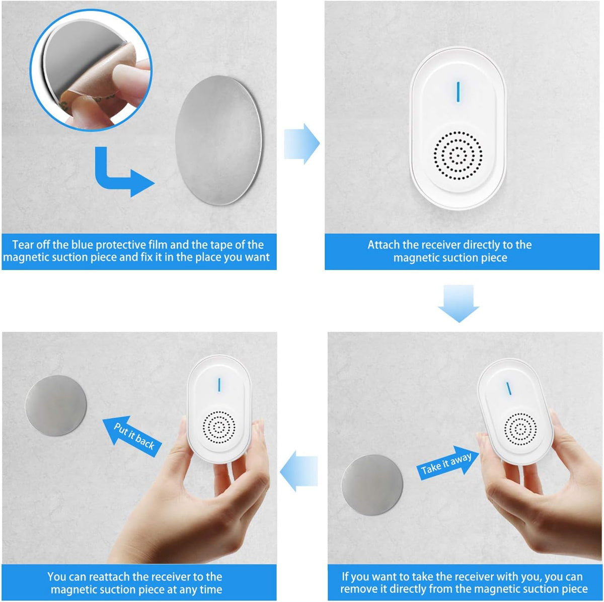 Caregiver Call Button with 2 Call Button and Rechargeable Receiver M86521