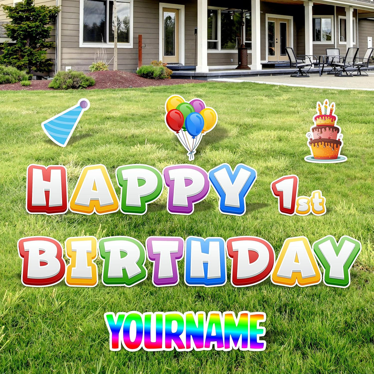 Happy Birthday Lawn Signs 13 Inch 18 Inch I50054