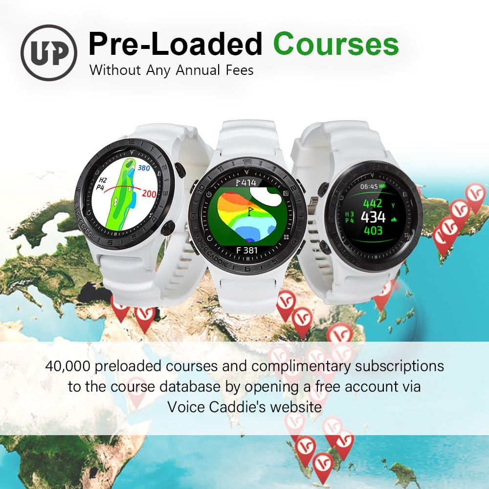 Lightweight Hybrid Golf GPS Watch with Slope Mode and Color Touchscreen Q267