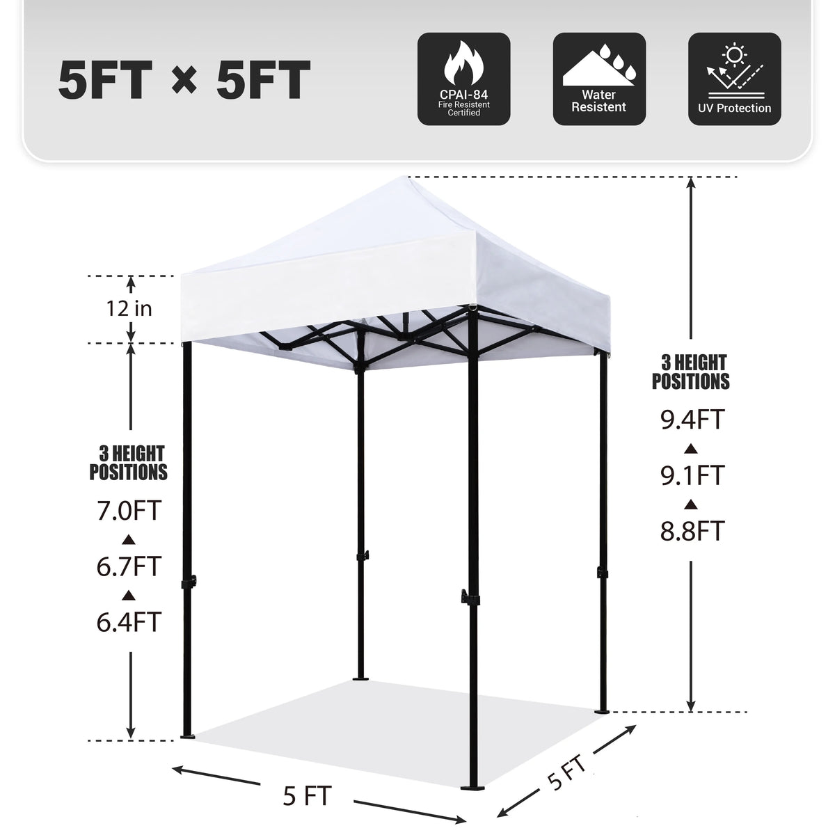 5x5 Pop up Canopy Heavy Duty Tent R525714