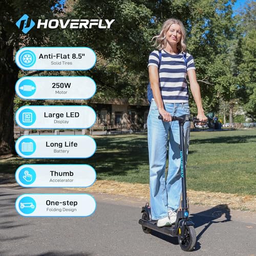 Electric Scooter with 8.5" Solid Tire, 250W Motor, Foldable X8982