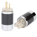 Black Carbon Fiber Transparent Power Plug Connector 10A/250V 15A/125V IEC320 C13 Y5299