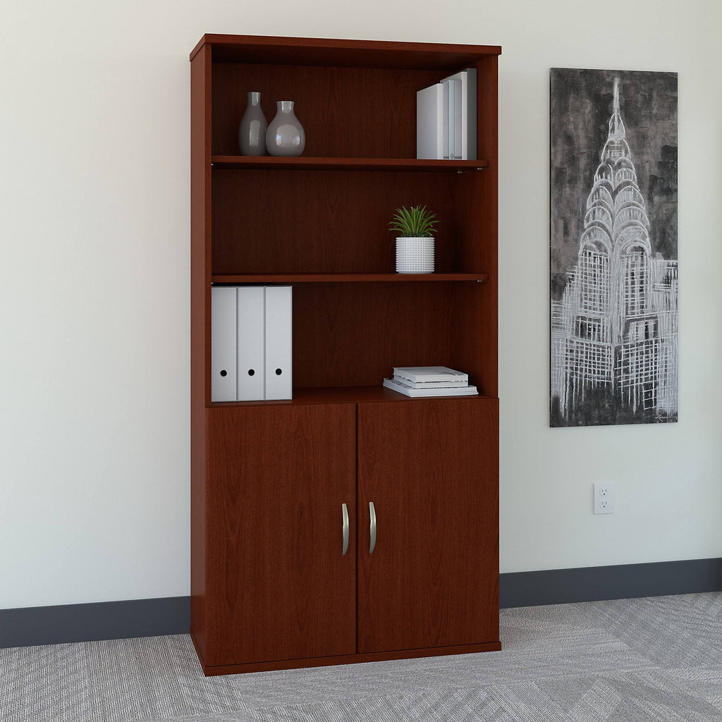5 Shelf Bookcase with Doors T741