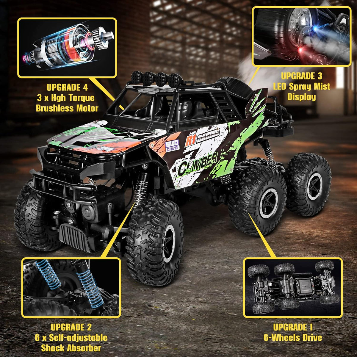 2.4Ghz 6x6 Off-Road Remote Control Monster Truck K1683