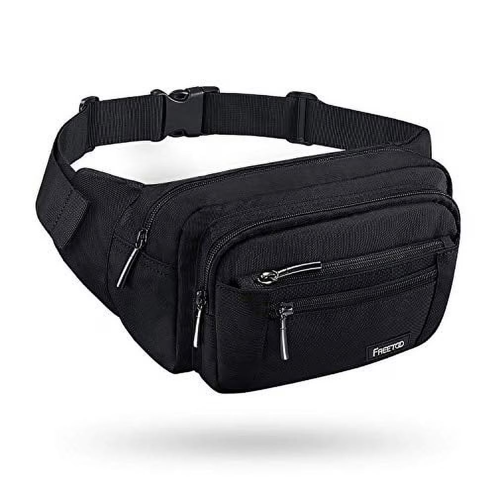 Black Waist Pack Bag with Adjustable Strap U472