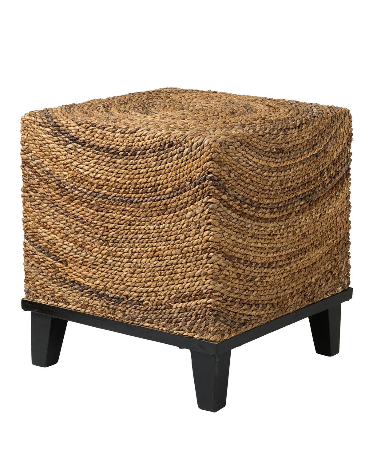 Brown Abaca Square Accent Table Y3359