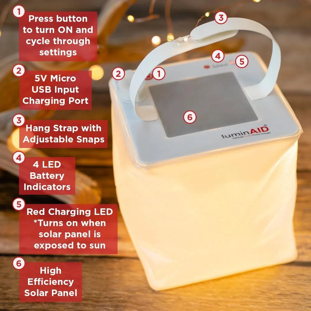 2-in-1 Solar Camping Lantern and Phone Charger J80545