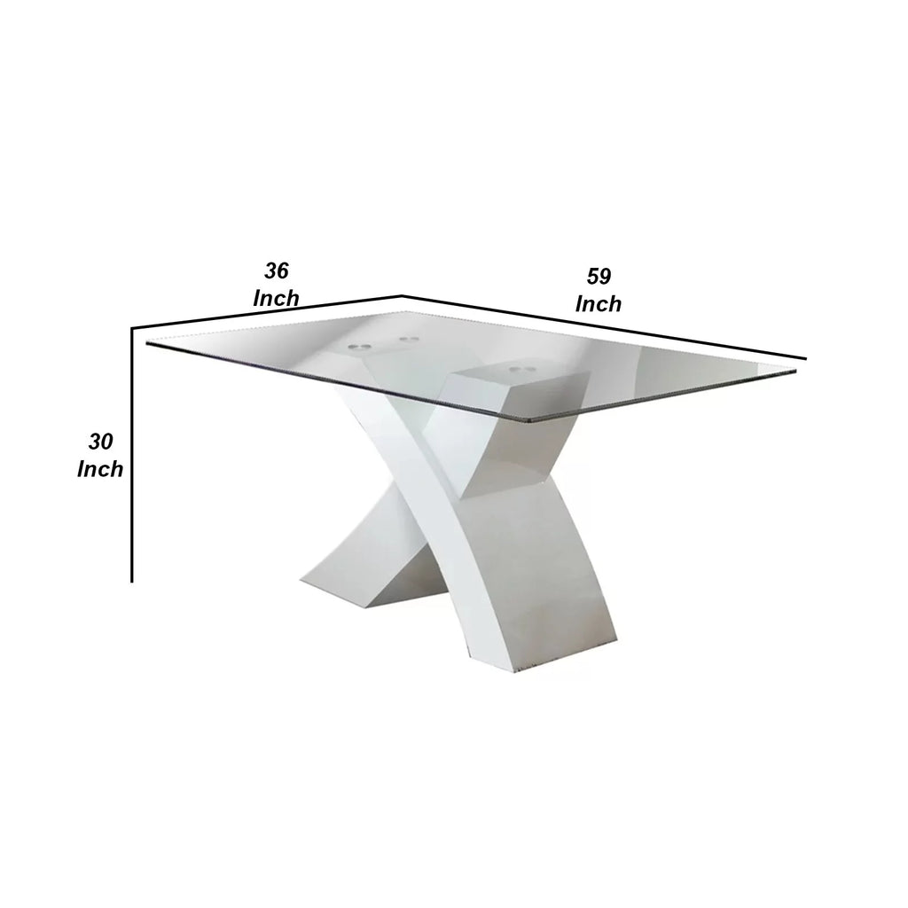 Square Glass Top Dining Table U750052