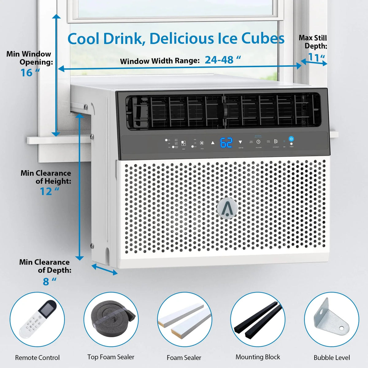 8000 BTU Window Air Conditioner with Remote Control L5806