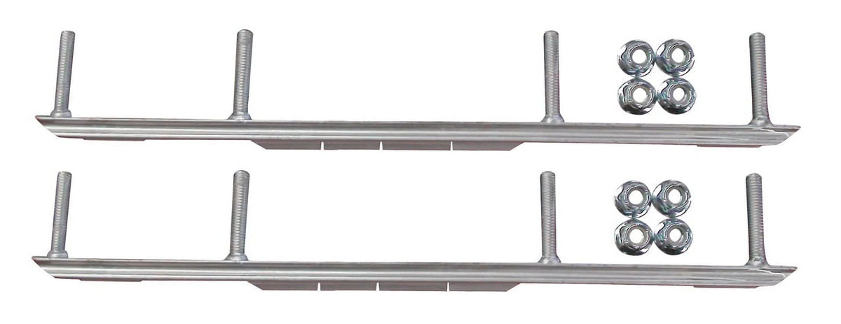Green XCS Snowmobile Skis with 6" Shaper Bars Complete Kit A383