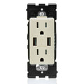 USB Charger/Tamper-Resistant Duplex Outlet, 15A-125VAC, Navajo Sand X9084